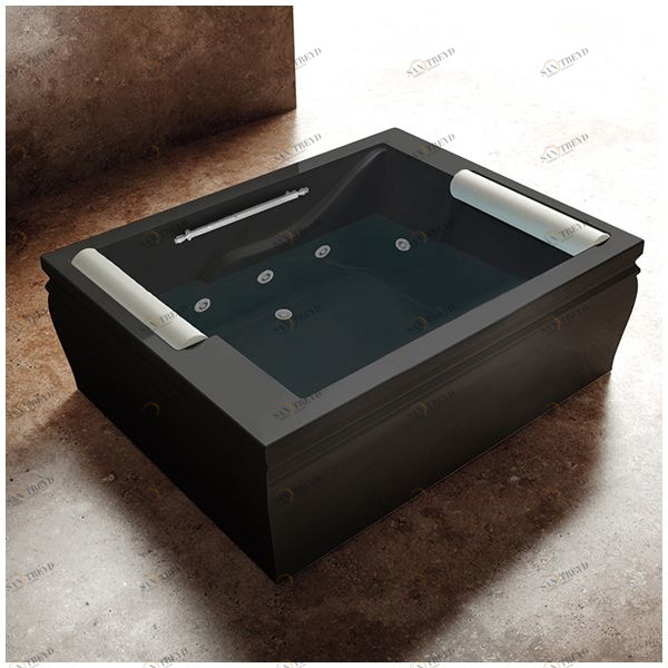 Ванна с гидромассажем чёрная Gruppo Treesse Blanque 1915 VTL-V1697-C VTLV1697C