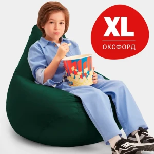 91588319 Кресло-мешок Bean Joy XL 70x100x70 см цвет темно-зеленый STLM-1354365