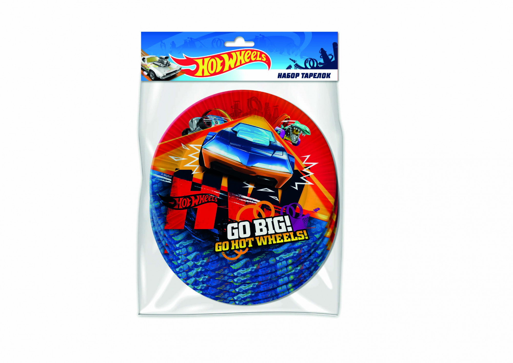 292784 Набор бумажных тарелок 6 шт. "Hot Wheels" Santreyd 
