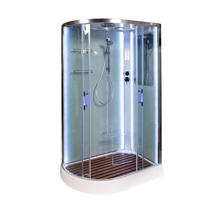 L 809 с гидромассажем BLACK Душевая кабина DETO Серия L А102 R LED - Вид №4