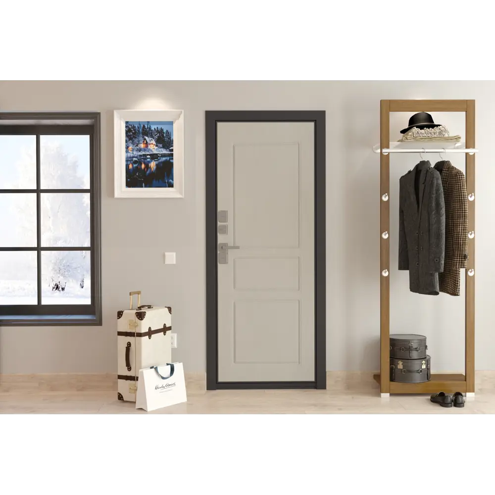 Дверь входная металлическая Термо 98x205 см левая дуб белый DOORHAN STLM-2045902 - Вид №6
