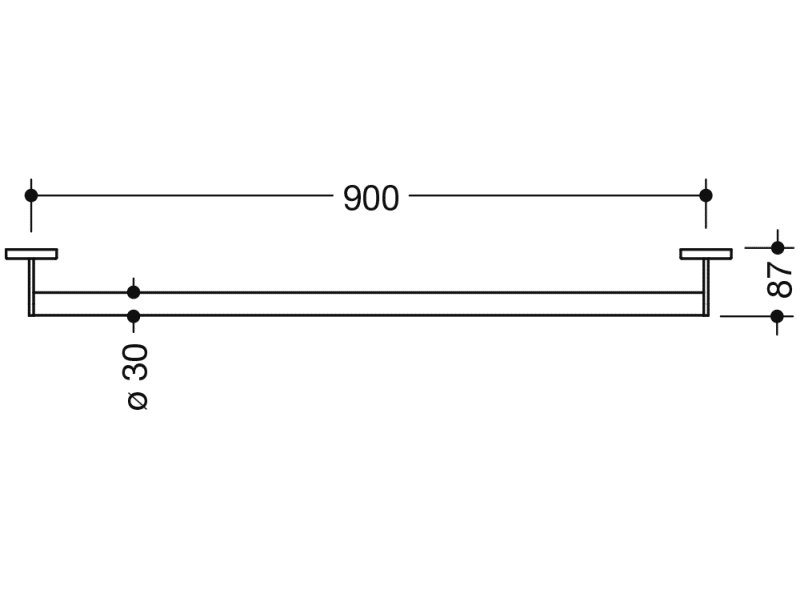 900.36.03640 ручка для захвата HEWI System 900 - Вид №1