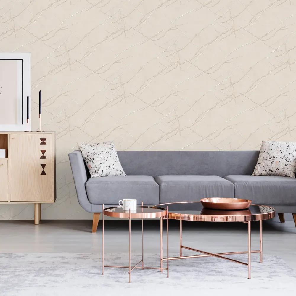 Флизелиновые обои Ateliero Rinaldi бежевые с виниловым покрытием 87904565 STLM-1371457 - Вид №3