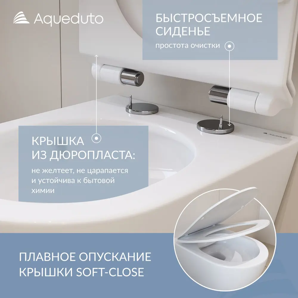 Tece Spring — комплект подвесного унитаза с инсталляцией и микролифтом 89415241 STLM-1568254 - Вид №5