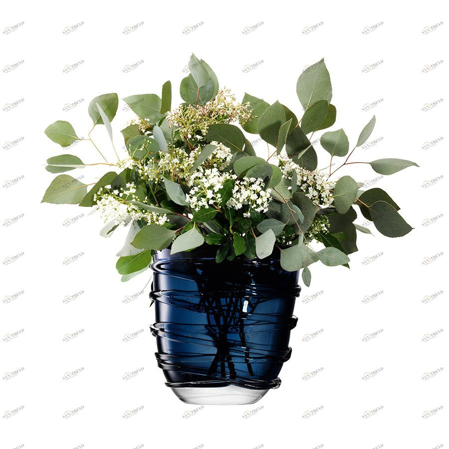 Ваза yarn 26 см тёмно-синяя LSA INTERNATIONAL ДИЗАЙНЕРСКИЕ 253377 Синий 