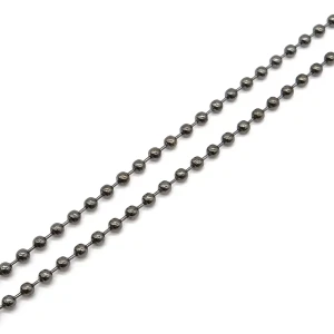 91501522 Цепочка металлическая шариковая 3.2 мм x 45.72 м черное серебро STLM-1034157