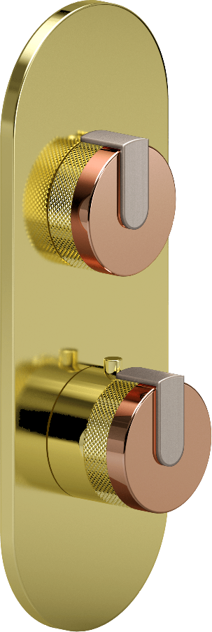 E-8026-R1RGE0-L1SN-PB-T Планка M-Series с 2 ручками - Внешняя часть GRAFF MOD+