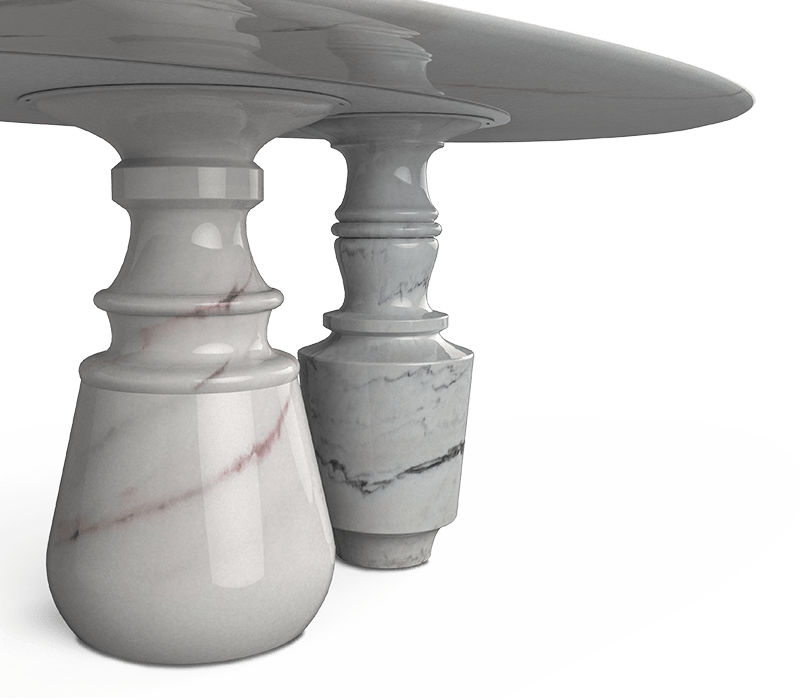 0-113 Овальный обеденный стол Pietra estremoz Boca Do Lobo  - Вид №7