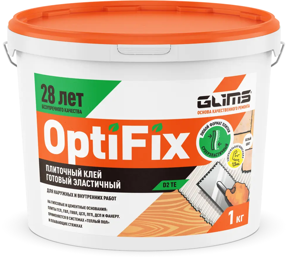 89887939 Клей для камня и плитки готовый Glims OptiFix 1 кг STLM-0080114