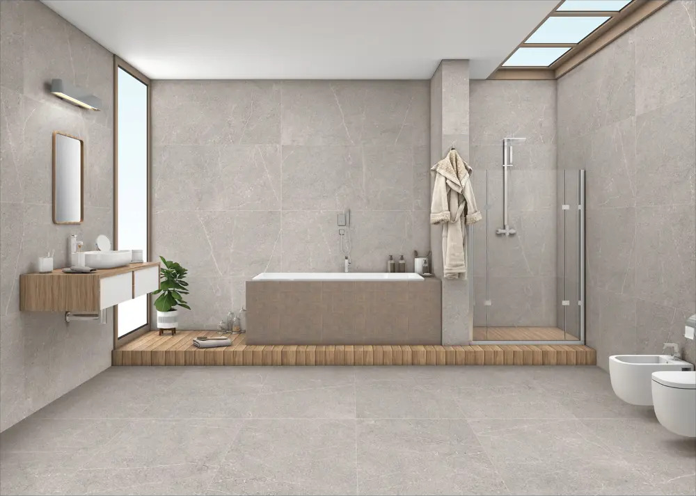 91632482 Керамогранит Arcadia Ceramica Eqistone Gris RG6001-A 60x120см цвет светло-серый, цена за упаковку STLM-0948675