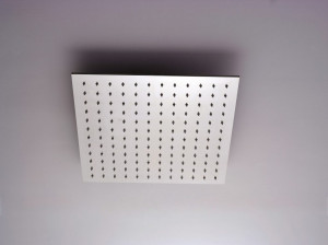 888 / 33Q Предохранительный клапан 300x300 мм. стальной квадратный потолок душевая лейка. Система быстрого монтажа. Система предохранительных клапанов из известняка. Широкий водопад. Bongio Wellness