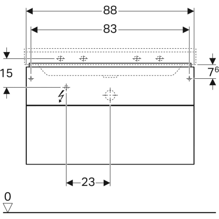 500.506.43.1 Шкафчик для раковины Geberit Xeno², с двумя выдвижными ящиками Geberit  - Вид №14