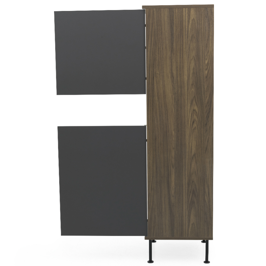Шкаф Tenzo Daxx, 161х56х43 см, меламин/металл, серо-коричневый 7170334 - Вид №7