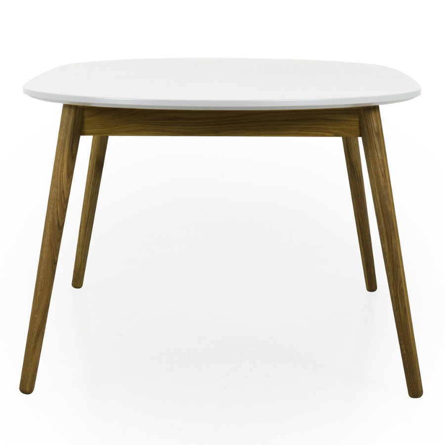 Стол овальный, раздвижной, Tenzo Dot, дуб, 75х180/230х105 см, белый 1686001 - Вид №3