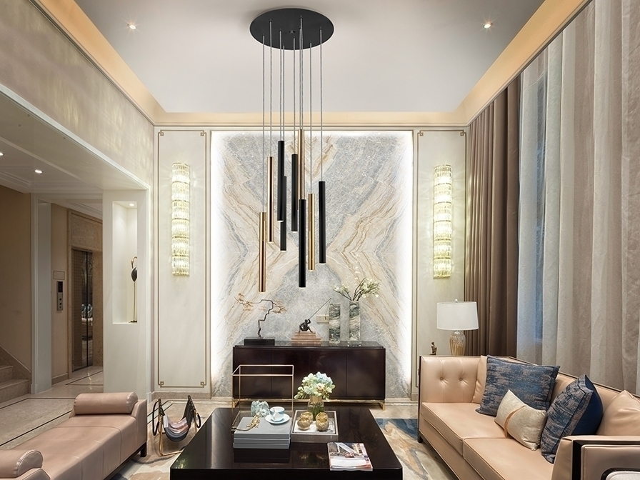 085351 Подвесной светильник 9L золото/черный Schuller Varas 