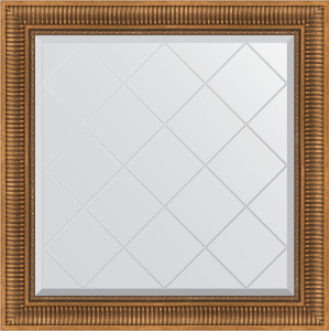 BY 4326 Зеркало с гравировкой в багетной раме - бронзовый акведук 93 mm EVOFORM Exclusive-G