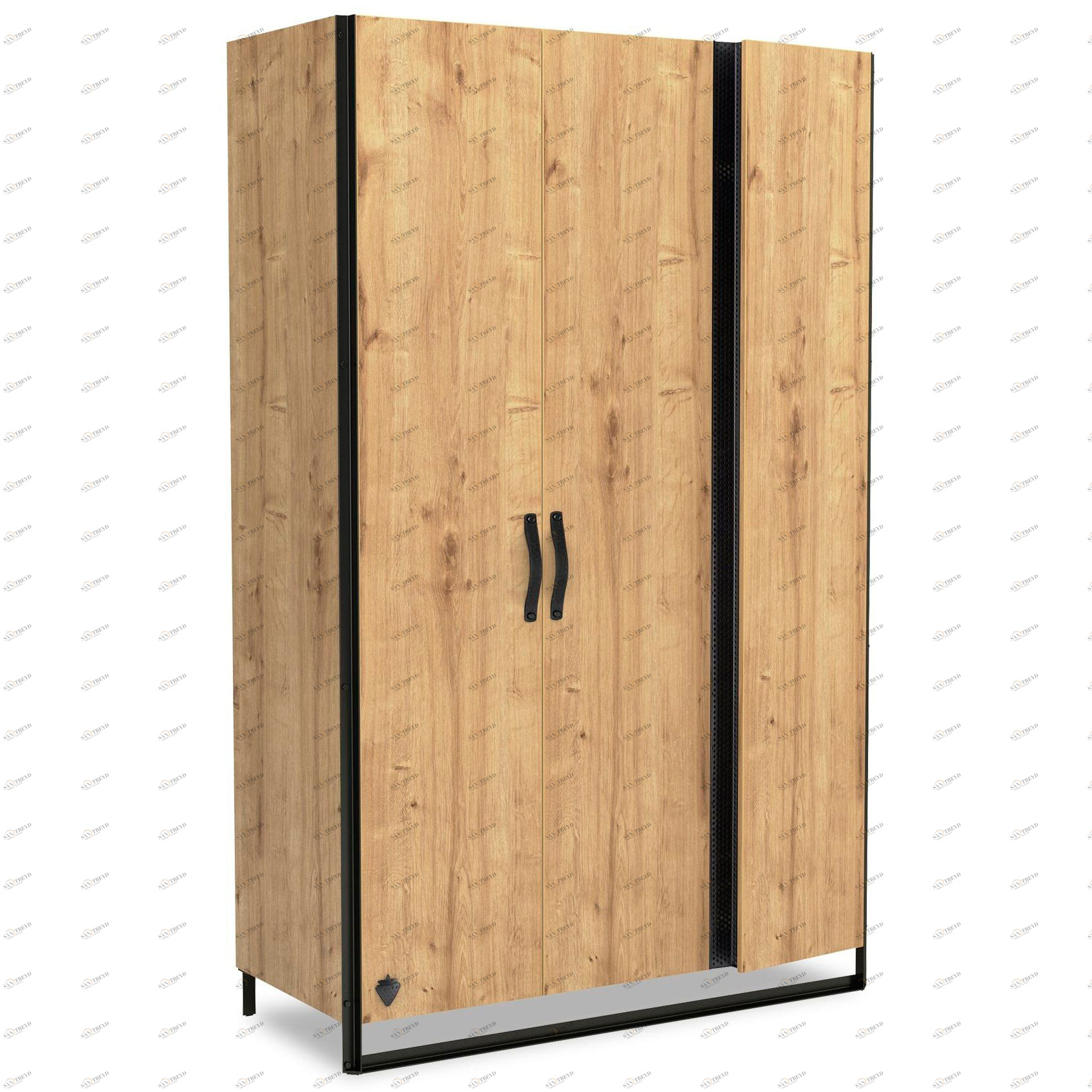Шкаф распашной трехстворчатый светлый дуб Wood Metal CILEK WOOD METAL 00-3832577 Бежевый Santreyd 