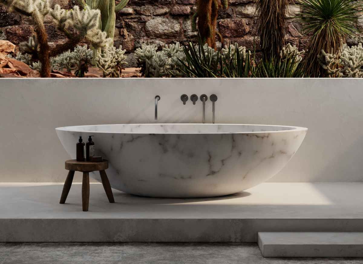 Овальная ванна из натурального камня COCOON Maison ARCH-00110900 - Вид №5