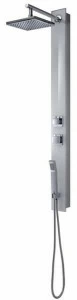GEDY Настенная душевая стойка из нержавеющей стали и стекла  Gysp10100