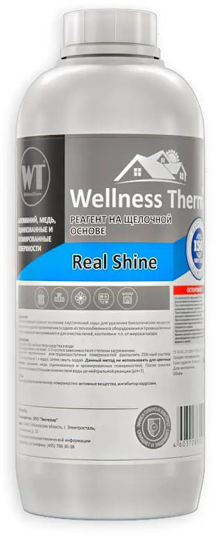 92707425 Средство для прочистки труб Wellness Therm REAL SHINE 1л STLM-0808774