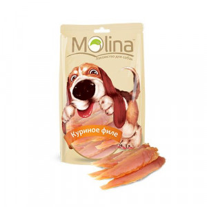 ПР0039830 Лакомство для собак Куриное филе 80г Molina