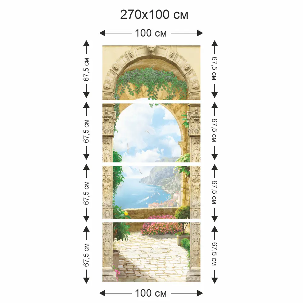Фотообои Вид на море 100x270 см Симфония STLM-2167865 - Вид №3