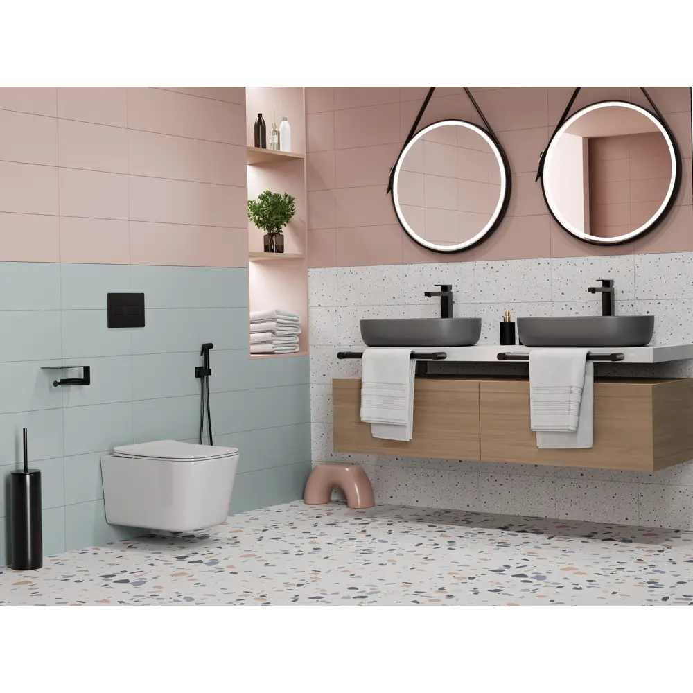 Плитка настенная Mersey Mono A0554C14102 20x40 см 1.6 м² матовая цвет розовый 89352898 STLM-2158016 Santreyd - Вид №10