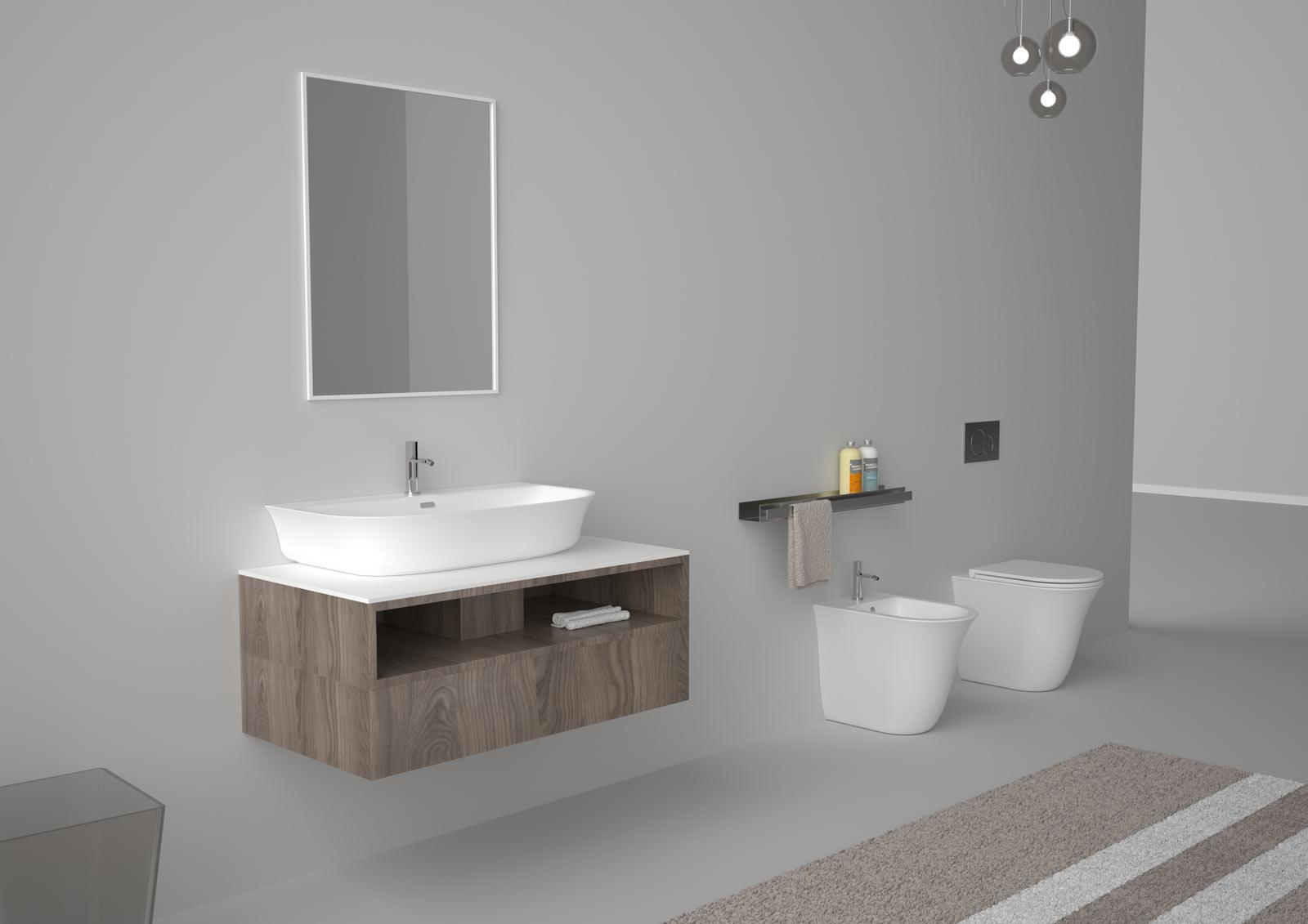 FLLAVBW8026 Подвесная раковина настенная GSG CERAMIC Flut - Вид №5