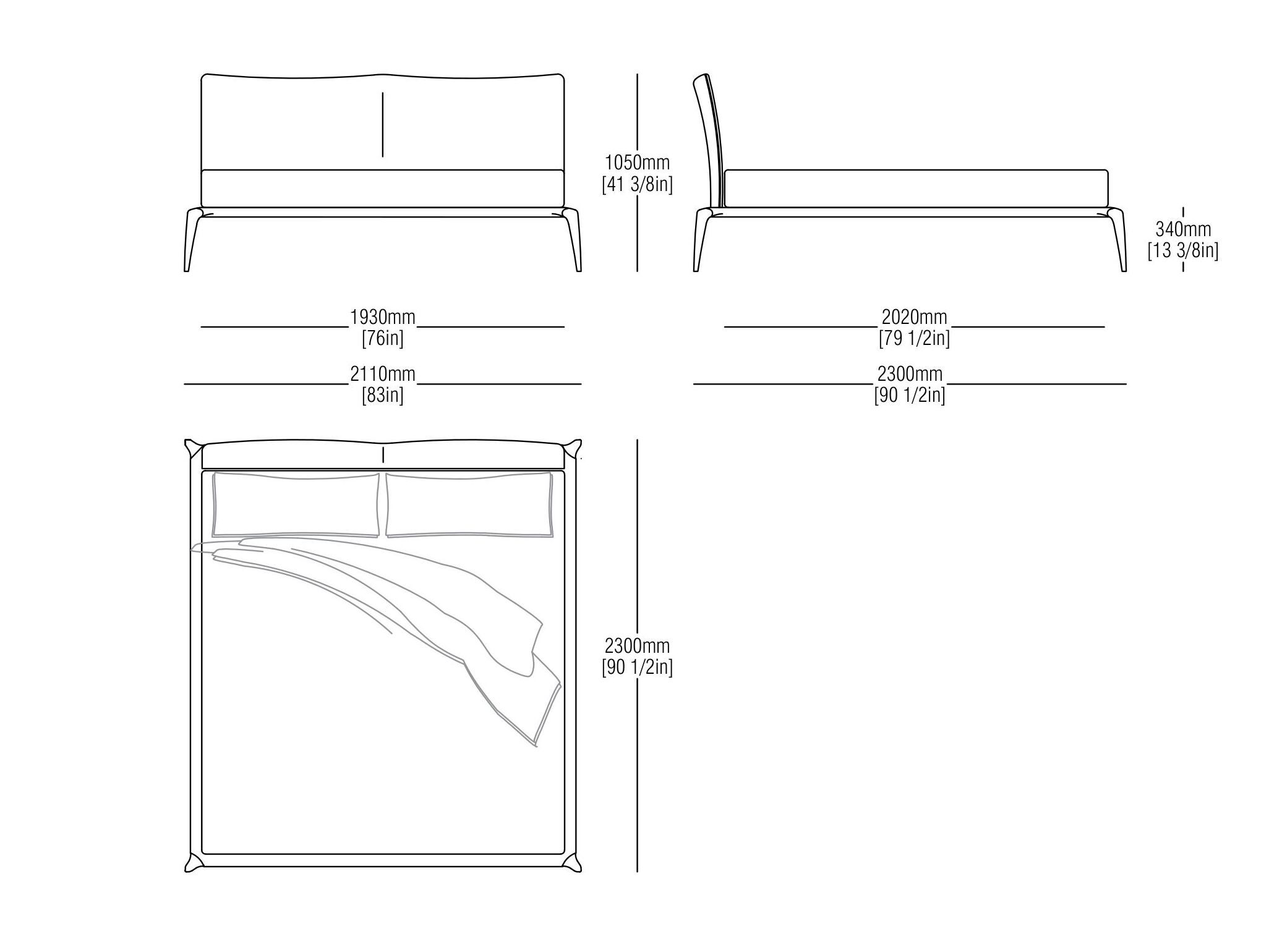 Двуспальная кровать из ткани MisuraEmme MARGARETH ARCH-00097092 - Вид №5