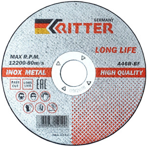 90087067 Круг отрезной LongLife HQ 115х1.0х22.2 мм PS50115102 STLM-0106481 RITTER