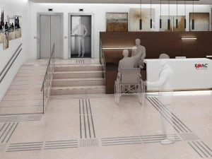 EMAC Italia Тактильный стальной пол Soluzioni podo-tattili