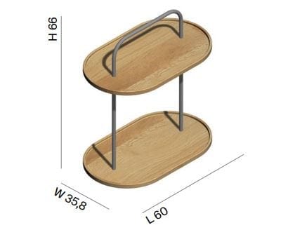 Высокий и овальный деревянный журнальный столик Inbani NORM ARCH-00048959 - Вид №8