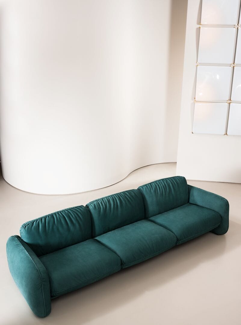 Кожаный линейный диван Baxter Brigitte ARCH-00112039 - Вид №1