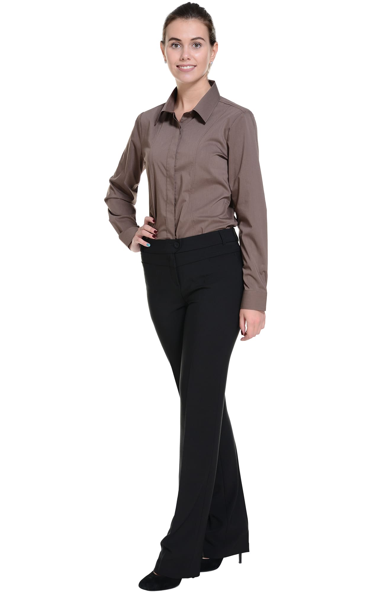 5030123 Рубашка женская  chocolate El-Risto  Корпоративная одежда  размер 54 (4XL)  - Вид №6