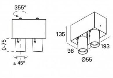 Металлический прямоугольный светодиодный светильник Lucifero's MINI SIGHT 2M ARCH-00105590 - Вид №2