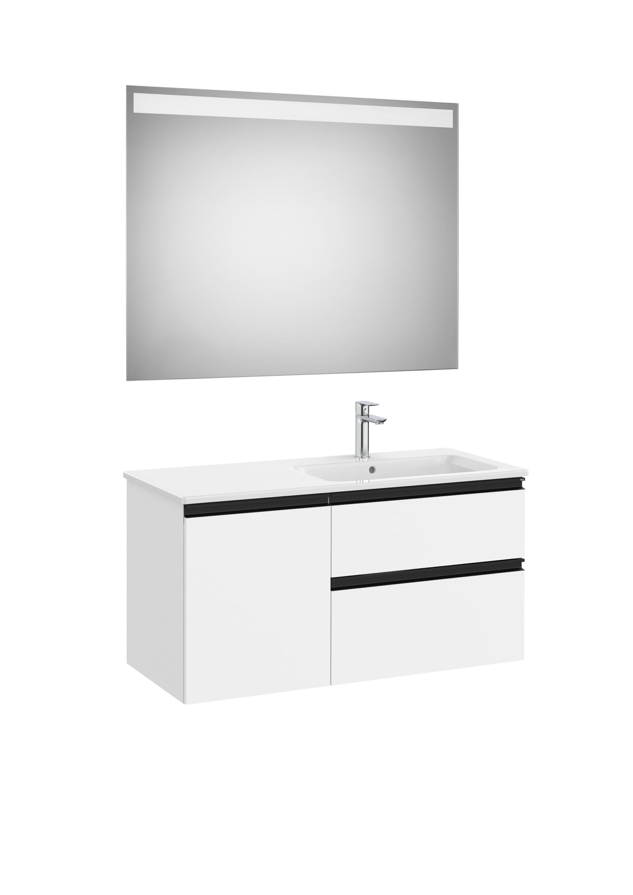 Деревянный умывальник с ящиками, дверцами, зеркалом и встроенной раковиной Roca The Gap ARCH-00147702 - Вид №11