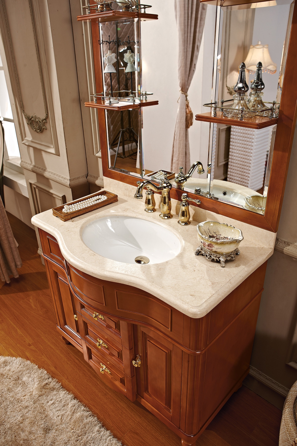 Столешница мраморная MEDICI 100 арт. Z-916 Crema Nova Tessoro TZ916CN - Вид №1