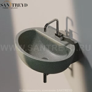 DP4817037 Подвесная раковина настенная овальная Ceramica Flaminia Dip серая