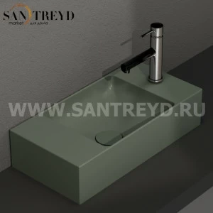 B6R52FE Подвесная раковина настенная прямоугольная Ceramica Globo T-EDGE