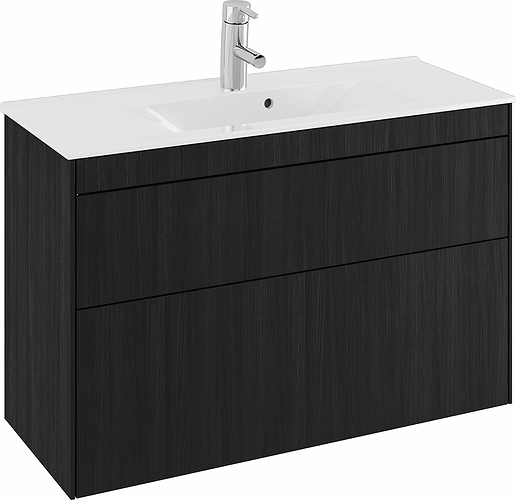 47378 IFO Sense тумба для тонкой раковины с двумя ящиками, компактная, W = 900 мм, W1 = 915 мм, мол. - Вид №11