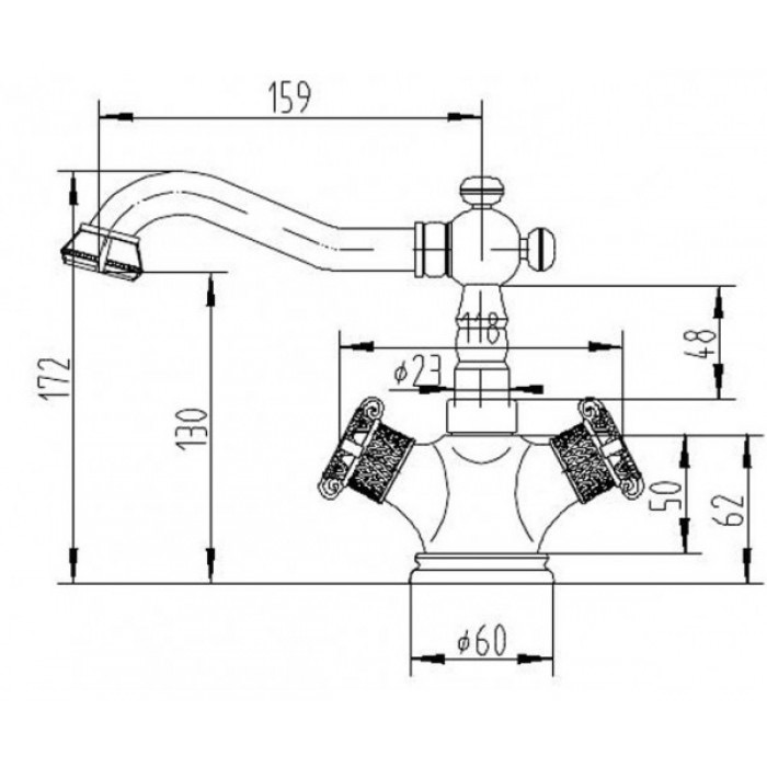 Zorg A 3009U-BR Смеситель для кухни Zorg 172 х 159 мм  - Вид №2