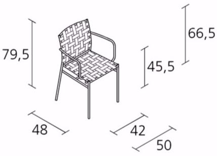 Alias Стул складной с подлокотниками Tagliatelle sun-id-1427444 - Вид №7