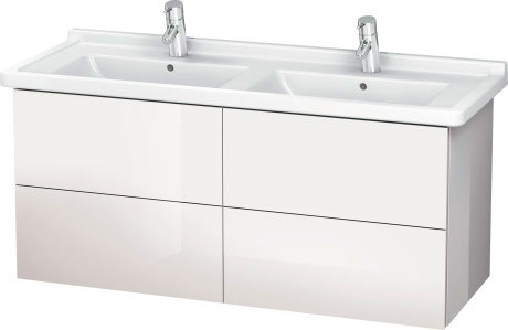 LC626904343 Тумбочка подвесная L-Cube #LC6269 1220 x 469 мм Базальт матовый, декор Duravit - Вид №2