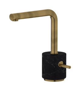 Смеситель для раковины на 1 отверстие в комплекте с донным клапаном WE ARE IB mm200mb_2 Modern Bronze Marmo