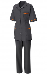 5049620 Костюм ВИТА женский графит с оранжевым  Одежда для салонов красоты  размер 56-58/158-164