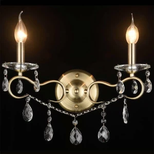 Бра настенное бронзовое Lumien Hall "Юнона" 0016/2W-AB LUMIEN HALL СВЕЧА 00-3931619 Бронза