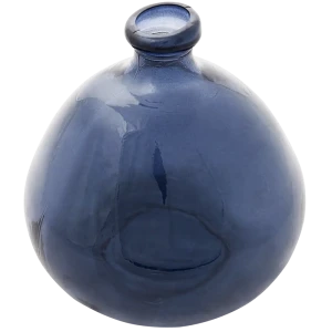 Ваза из переработанного стекла, цвет голубой