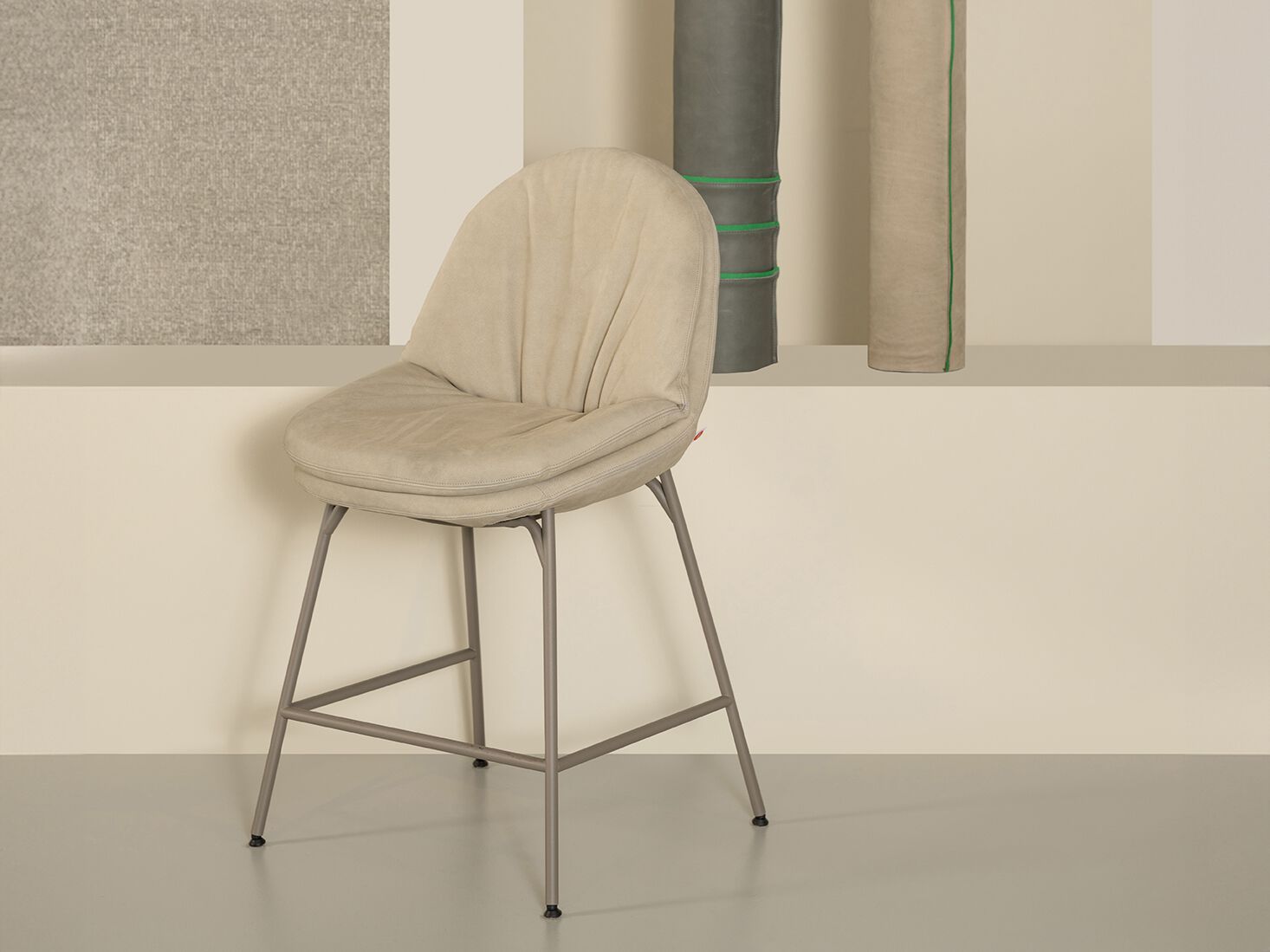 Кожаный барный стул с подставкой для ног Jess Curtis ARCH-00063612 - Вид №4