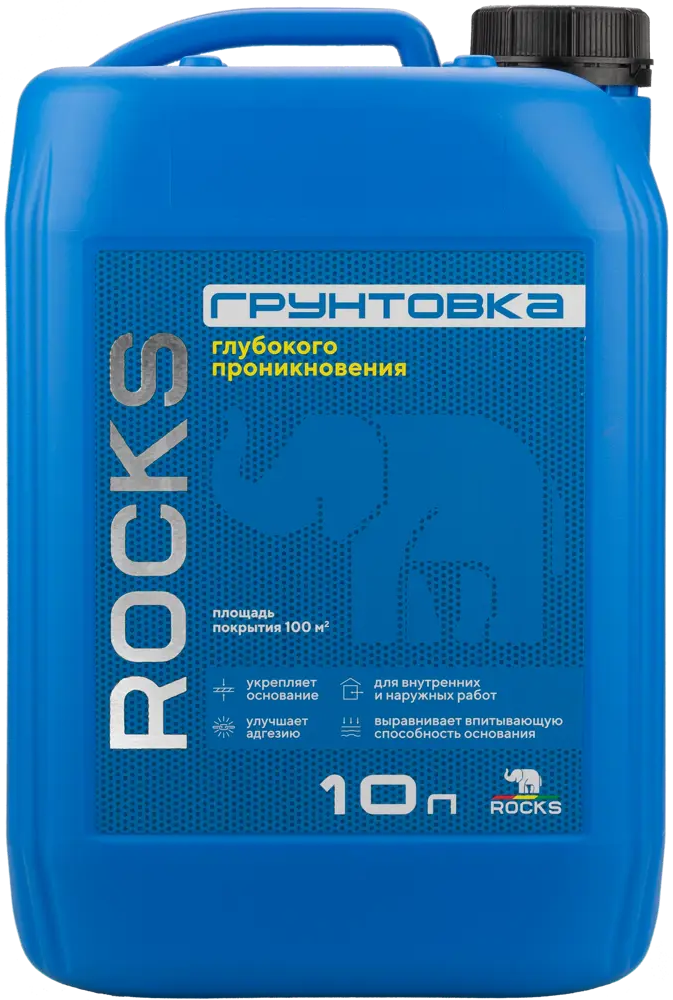 Грунтовка глубокого проникновения ROCKS для укрепления поверхностей 10 л 83670364