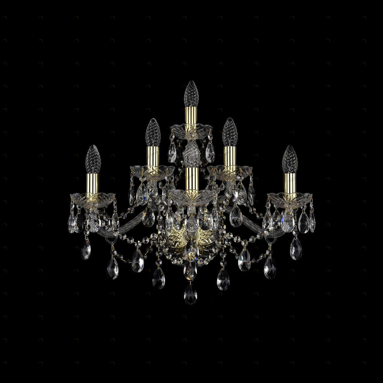 Бра настенное золотистое Bohemia Ivele 1415B BOHEMIA IVELE СВЕЧА 00-3889046 Золото 